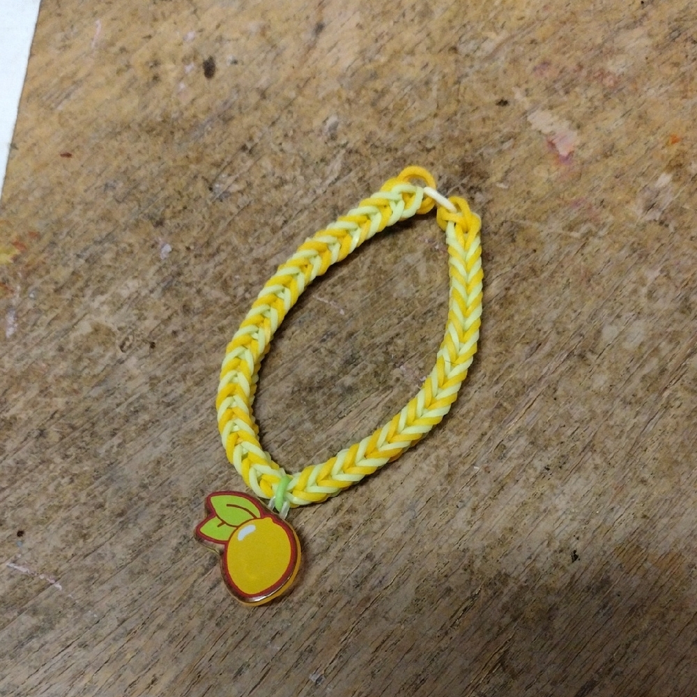 Handcrafted Rainbow Loom Lemon Bracelet